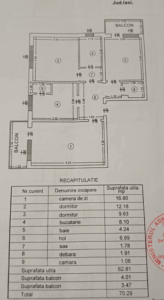 vand apartament in Dancu 4 camere