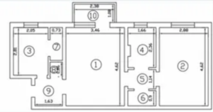 2 camere, Podu Ros, 50mp