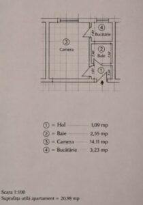 Garsoniera – Pacurari – etaj intermediar – bloc de apartamente